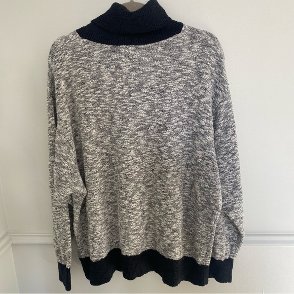 LL Bean Cotton/Linen Ragg Sweater Turtleneck Medium - Picture 5 of 5